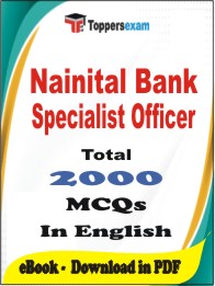 Nainital Bank Specialist Officer PDF Book in English - MCQ / Objective Questions