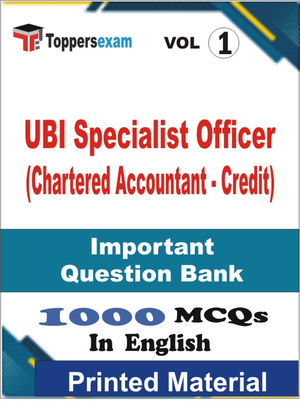 UBI Specialist Officer (Chartered Accountant - Credit) Book in English - Objective MCQ (VOL.1)
