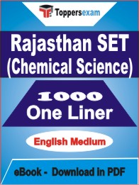 Rajasthan SET (Chemical Science) One Liner Book PDF in English