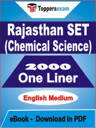 Rajasthan SET (Chemical Science) One Liner Book PDF in English