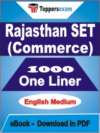 Rajasthan SET (Commerce) One Liner Book PDF in English