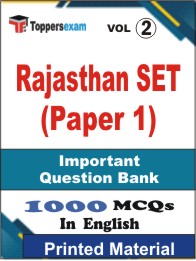 Rajasthan SET (Paper 1) Book in English - Objective MCQ (VOL.2)