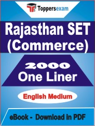 Rajasthan SET (Commerce) One Liner Book PDF in English