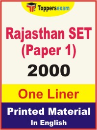 Rajasthan SET (Paper 1) One Liner Book in English