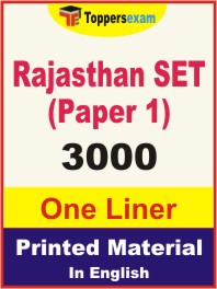 Rajasthan SET (Paper 1) One Liner Book in English