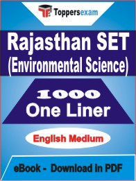 Rajasthan SET (Environmental Science) One Liner Book PDF in English