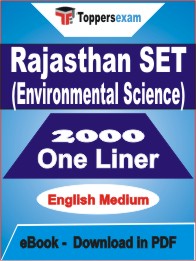 Rajasthan SET (Environmental Science) One Liner Book PDF in English