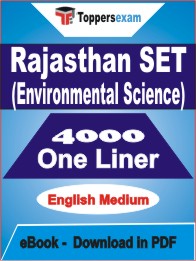 Rajasthan SET (Environmental Science) One Liner Book PDF in English