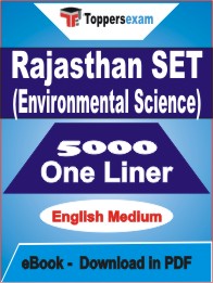 Rajasthan SET (Environmental Science) One Liner Book PDF in English