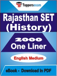 Rajasthan SET (History) One Liner Book PDF in English