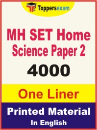 MH SET Home Science (Paper-2) One Liner Book in English