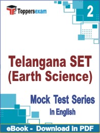 Telangana SET (Earth Science) Test PDF Book In English - Question Paper