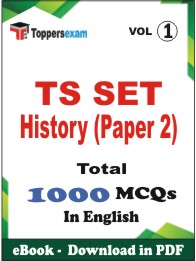 TS SET History (Paper 2) PDF Book in English - MCQ / Objective Questions (VOL.1)