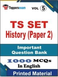 TS SET History (Paper 2) Book in English - Objective MCQ (VOL.5)