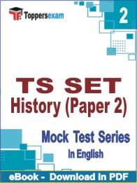 TS SET History (Paper 2) Test PDF Book In English - Question Paper