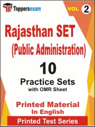 Rajasthan SET (Public Administration) Book in English - Practice Set (VOL.2)