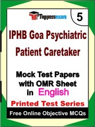 IPHB Goa Psychiatric Patient Caretaker Exam Mock Test Papers (Book) in English