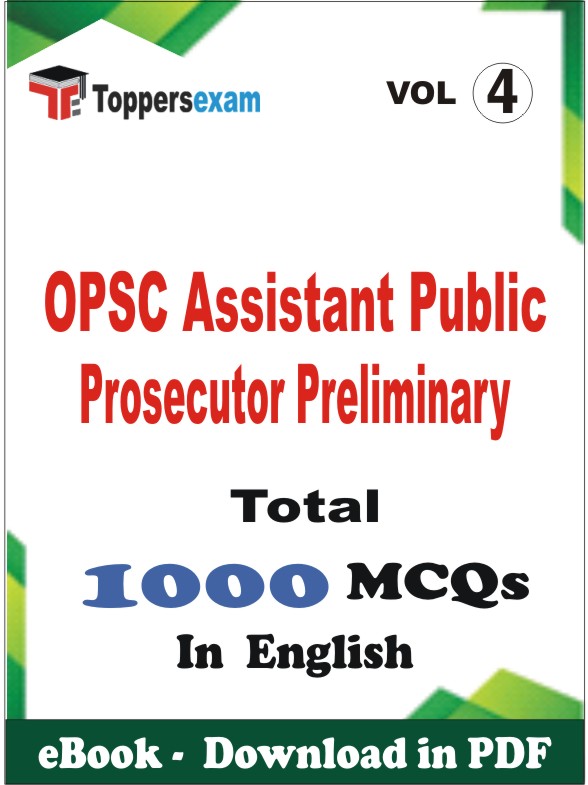 OPSC Assistant Public Prosecutor Preliminary PDF Book In English - MCQ / Objective Questions (VOL.4)