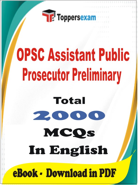 OPSC Assistant Public Prosecutor Preliminary PDF Book In English - MCQ / Objective Questions