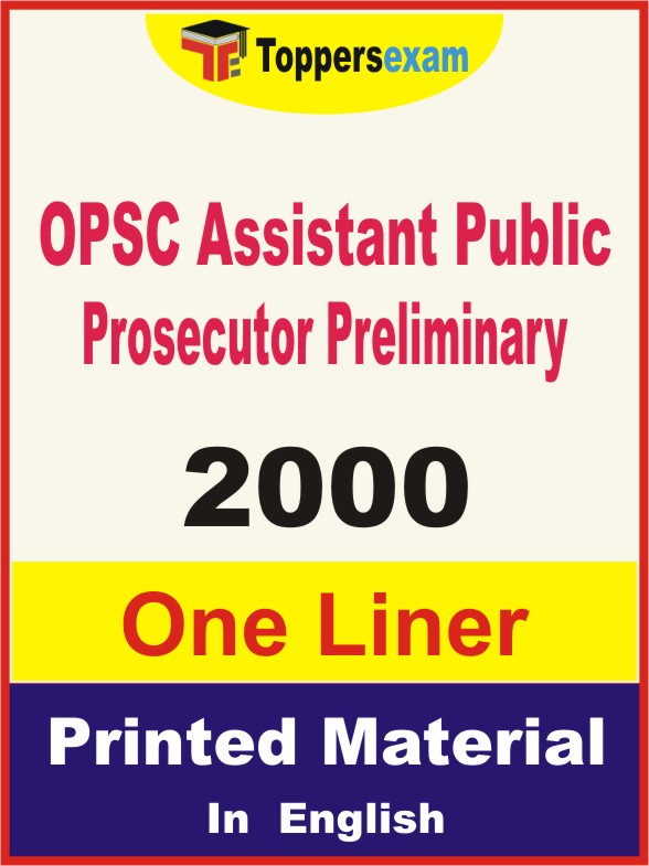 OPSC Assistant Public Prosecutor Preliminary One Liner Book in English