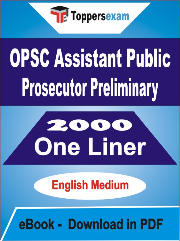 OPSC Assistant Public Prosecutor Preliminary One Liner Book PDF in English