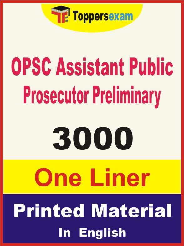 OPSC Assistant Public Prosecutor Preliminary One Liner Book in English