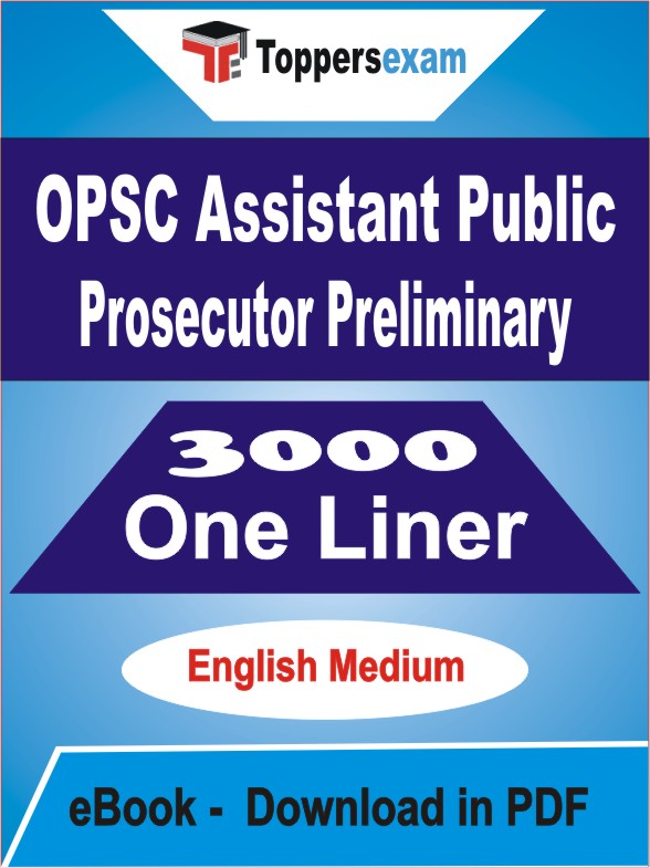 OPSC Assistant Public Prosecutor Preliminary One Liner Book PDF in English