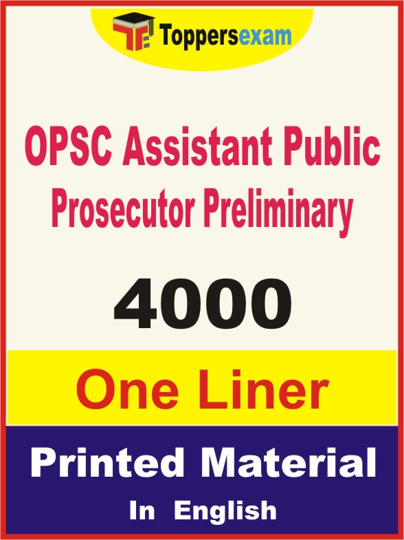 OPSC Assistant Public Prosecutor Preliminary One Liner Book in English
