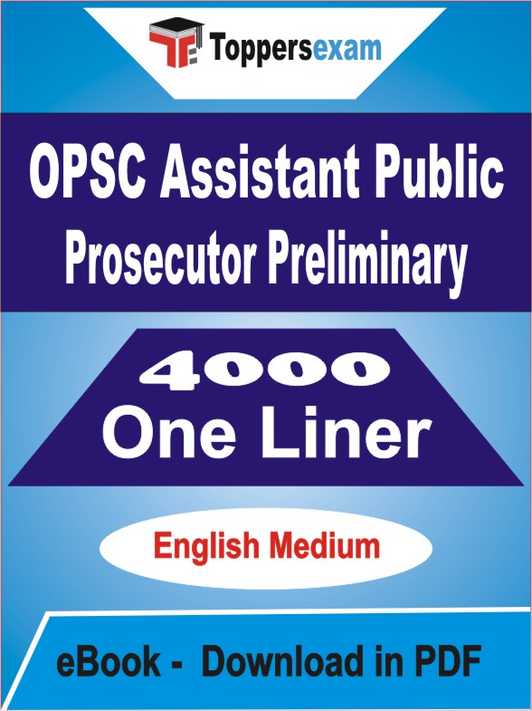 OPSC Assistant Public Prosecutor Preliminary One Liner Book PDF in English