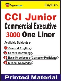 CCI Junior Commercial Executive One Liner Book in English