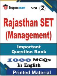 Rajasthan SET (Management) Book in English - Objective MCQ (VOL.2)