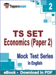 TS SET Economics (Paper 2) Test PDF Book In English - Question Paper