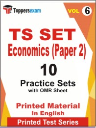 TS SET Economics (Paper 2) Book in English - Practice Set (VOL.6)