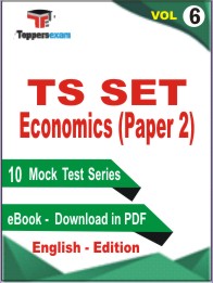 TS SET Economics (Paper 2) Test PDF Book In English - Practice Set/Mock Test (VOL.6)