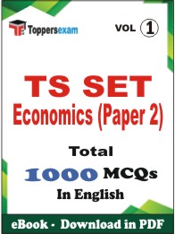 TS SET Economics (Paper 2) PDF Book in English - MCQ / Objective Questions (VOL.1)