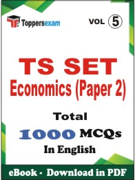 TS SET Economics (Paper 2) PDF Book in English - MCQ / Objective Questions (VOL.5)