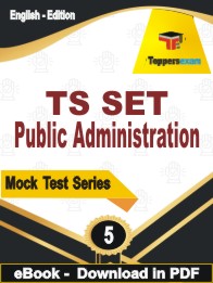 TS SET Public Administration Test PDF Book In English - Practice Set