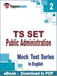 TS SET Public Administration Test PDF Book In English - Question Paper