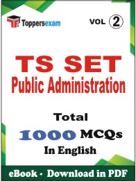 TS SET Public Administration PDF Book in English - MCQ / Objective Questions (VOL.2)