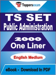 TS SET Public Administration One Liner Book PDF in English