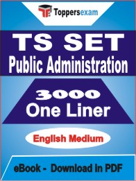 TS SET Public Administration One Liner Book PDF in English