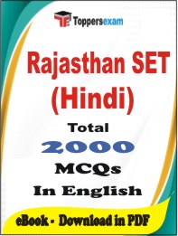 Rajasthan SET (Hindi) PDF Book In English - MCQ / Objective Questions