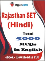 Rajasthan SET (Hindi) PDF Book In English - MCQ / Objective Questions