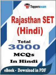 Rajasthan SET (Hindi) PDF Book In Hindi - MCQ / Objective Questions