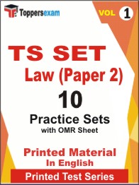TS SET Law (Paper 2) Book in English - Practice Set (VOL.1)