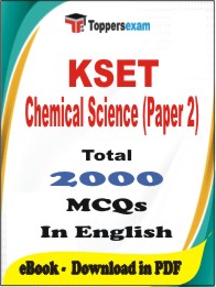 KSET Chemical Science (Paper 2) PDF Book in English - MCQ / Objective Questions