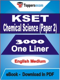 KSET Chemical Science (Paper 2) One Liner Book PDF in English