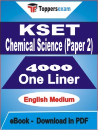 KSET Chemical Science (Paper 2) One Liner Book PDF in English