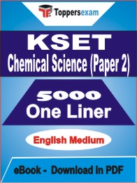 KSET Chemical Science (Paper 2) One Liner Book PDF in English