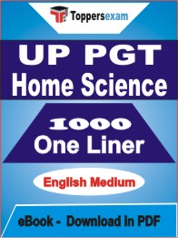 UP PGT Home Science One Liner Book PDF in English